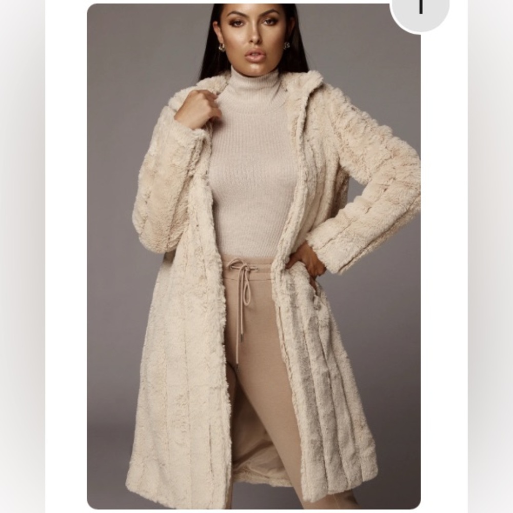 Cream Blair Faux Fur Coat